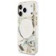 2. Guess IML Glitter Flowers Triangle MagSafe Hülle für iPhone 18 Pro Max / 17 Pro Max – weiß