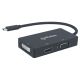3. MANHATTAN-ADAPTER MULTIPORT USB-C 3.1 AUF HDMI/DVI/VGA M/F