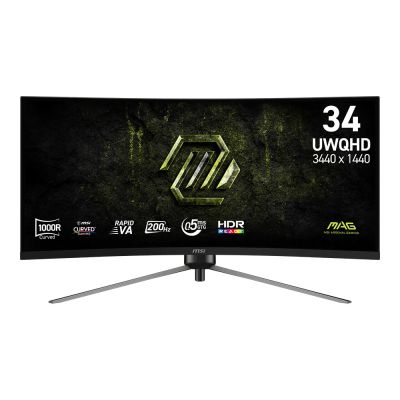 MSI MAG 345CQRF E20 Computermonitor 86,4 cm (34") 3440 x 1440 px UltraWide Dual Quad HD Schwarz