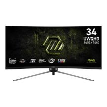MSI MAG 345CQRF E20 Computermonitor 86,4 cm (34") 3440 x 1440 px UltraWide Dual Quad HD Schwarz