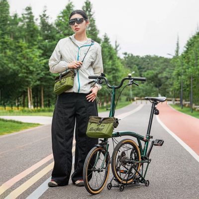 9. Rockbros W020-1 Faltbare Lenkertasche für Fahrräder – Grün