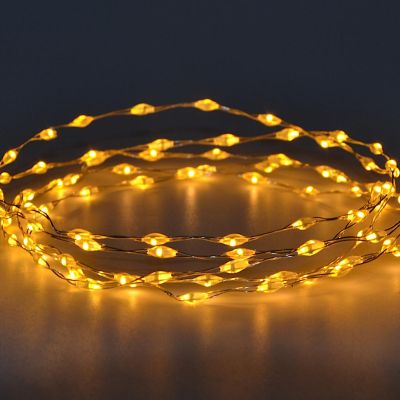 3. Batteriebetriebene Lichterkette mit 90 warmweißen LEDs, blinkend, LUCA