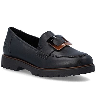 Schwarze Damen-Lords-Schuhe Rieker 45553-00
