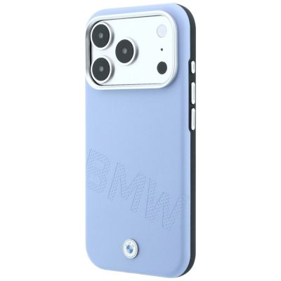 2. BMW Logo mit schrägen Prägebuchstaben, MagSafe-Hülle für iPhone 18 Pro Max / 17 Pro Max – Blau