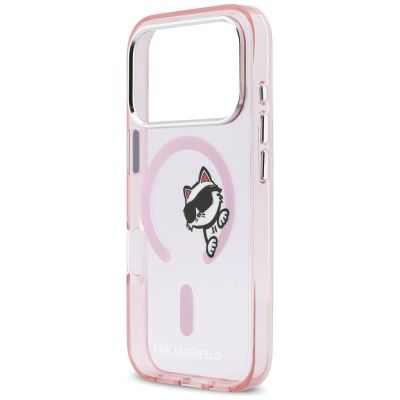 6. Karl Lagerfeld IML Peekaboo MagSafe Hülle für iPhone 17 Pro – Pink