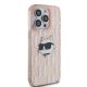 4. Karl Lagerfeld IML Choupette Head & Monogram Hülle für iPhone 14 Pro Max – Rosa