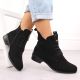 19. Damen-Boots mit Schnürung und Reißverschluss, warm gefüttert, schwarz M.Daszyński SA198-24