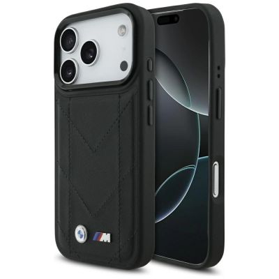BMW M Quilted Logo MagSafe Case für iPhone 17 Pro – Schwarz