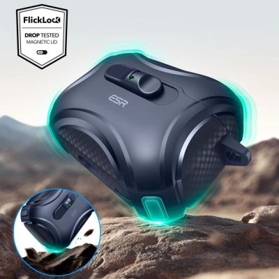 5. ESR Cyber ​​FlickLock MagSafe Hülle für AirPods Pro 3 – Marineblau