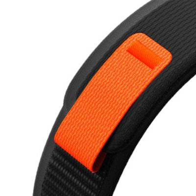 4. Tech-Protect Nylonband für Garmin Fenix ​​​​3 / 5X / 3HR / 5X Plus / 6X / 6X Pro / 7X – Schwarz & Orange