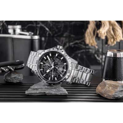 5. Skmei Herrenuhr 9337SIBK + Box