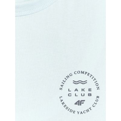 6. Ärmelloses, locker sitzendes Herren-T-Shirt aus glattem Material, Größe 4F 4FRSS26TSLEM330-34S