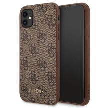 Guess 4G Metal Gold Logo Case für iPhone 11 / Xr 6.1" - Braun
