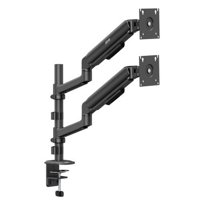 5. ERGO BÜROHALTERUNG / AUFHÄNGER FÜR 2 MONITOREN, GASFEDERUNG, 17"-32", 1-10 kg, MATTSCHWARZ, ER-692 B