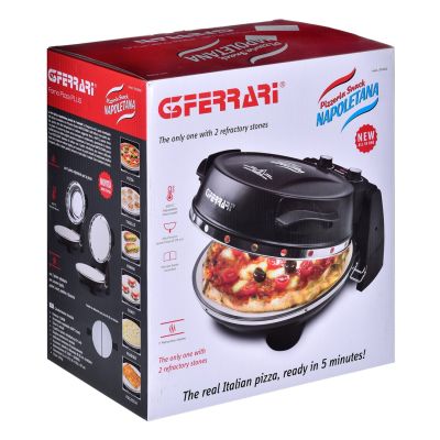 12. G3Ferrari G1003210 Plus evo schwarzer 2-Stein-Pizzaofen