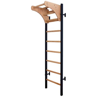 9. Turn-Wandbarren aus Holz und Metall mit 4 Griffen und Holzbank K 211B