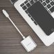 5. Orico PTAV USB-C-auf-VGA-Adapter und 3,5-mm-Miniklinkenstecker (Full HD, 0,15 m) – Silber