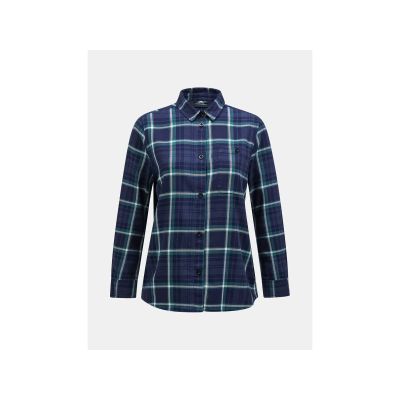 Peak Performance W Baumwollflanellhemd Marineblau