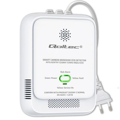QOLTEC Kohlenmonoxidsensor | CO-Melder | 85 dB LED-Alarm