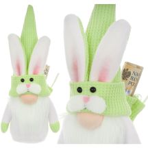 Grüner Hase, 20 cm, mit Geschenktüte, Frühlingsdekoration