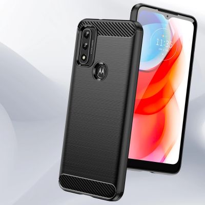 8. Carbon Case Flexible Schutzhülle Motorola Moto G Play 2022 schwarz