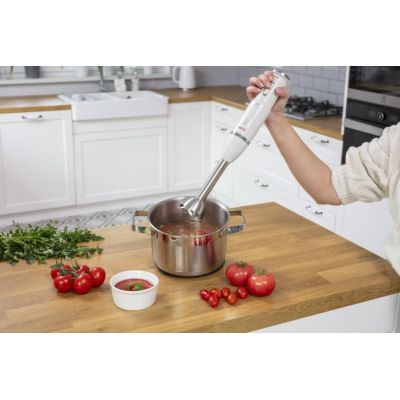 5. Stabmixer-Set MPM MBL-43, 500-ml-Behälter mit Edelstahlmesser, Edelstahl-Mixaufsatz, Leistung: 600 W