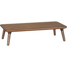 Maclean Monitor-/Laptopständer aus Holz (500 x 240 x 120 mm), Schwarznuss, max. 20 kg, MC-930