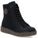 Schwarze, gefütterte Plateau-Ankle-Boots für Damen, Modell Rieker Y4308-00