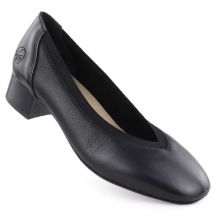 Schwarze Damen-Pumps aus Leder mit niedrigem Absatz, Rieker 43452-00