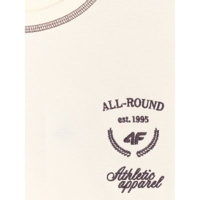 6. Oversize-T-Shirt für Damen mit Print, Größe 4F 4FRSS25TTSHF2979-11S