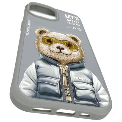 9. Nimmy Cool&Cute 2.0 Bear Case für iPhone 15 - Grau
