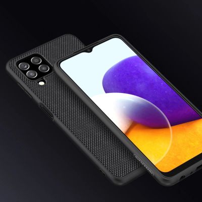 9. Nillkin Textured Case robuste, verstärkte Hülle mit Gelrahmen und Nylonrückseite für Samsung Galaxy A22 4G schwarz