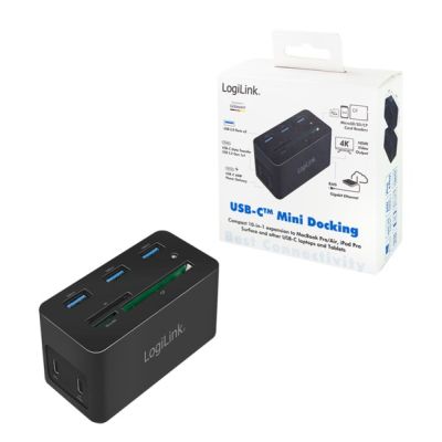 9. Logilink USB 3.2 (G1) HDMI Dockingstation, 10-Port, PD4