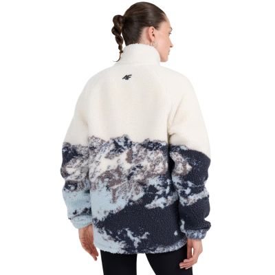 4. Fleece-Sweatshirt 4F U351 mehrfarbig allover 4FWAW25TFLEU351 90A