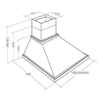 2. Rustikale Wandhaube AKPO WK-4 RUSTICA ECO 60 Ecru-Creme