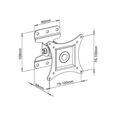 4. TECHLY TV-Wandhalterung LED/LCD 13-30 Zoll 23 kg