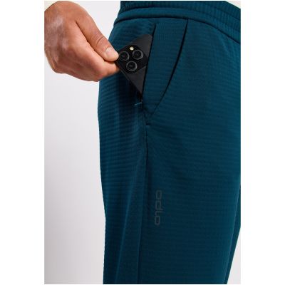 2. Herren-Laufhose Odlo ESSENTIAL THERMAL Pants, normale Länge, grün
