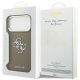 8. Guess Grained Big 4G Classic Logo Hülle für iPhone 17 Pro Max - Braun