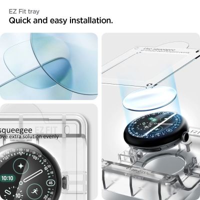 6. Spigen Elite Shield EZ Fit 2er-Pack Hydrogelfolie für Google Pixel Watch 45 mm