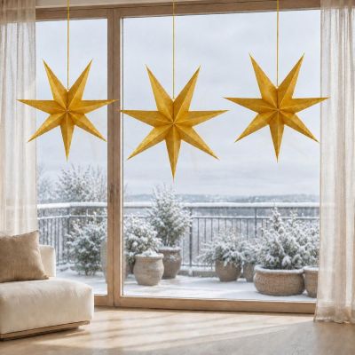 7. Dekorativer Papierstern, 45 cm, Gold