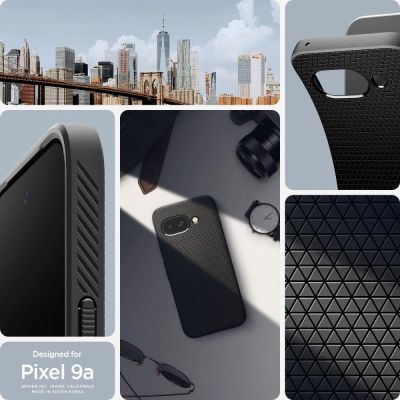 12. Spigen Liquid Air Case für Google Pixel 9A - Mattschwarz