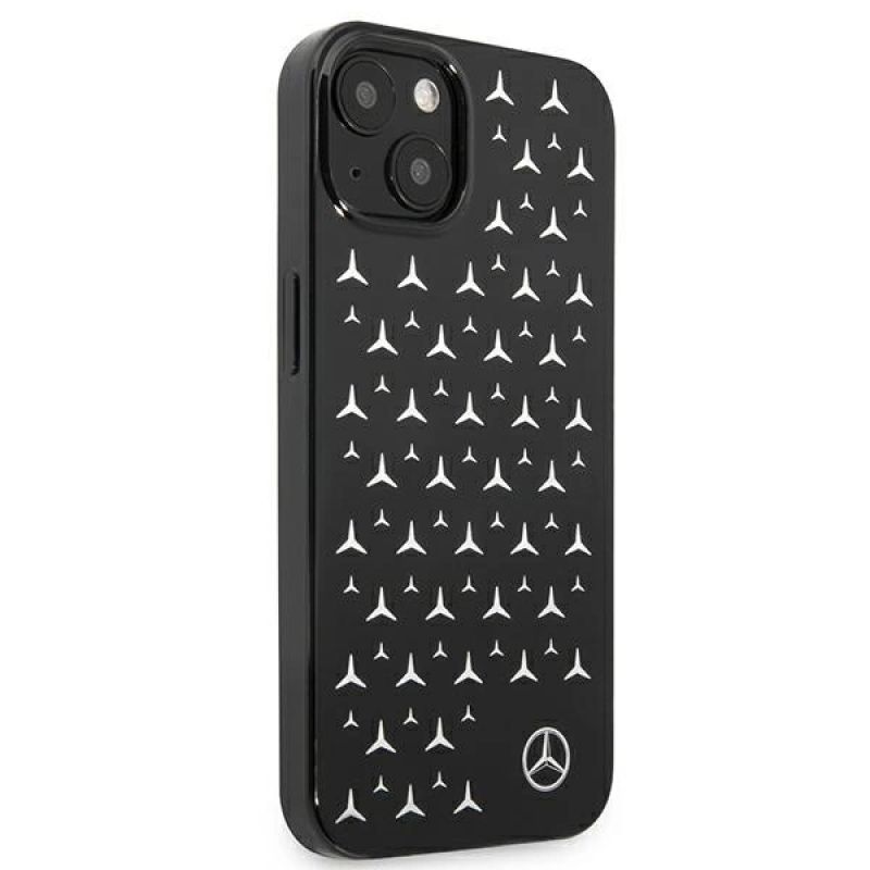 4. Mercedes Silver Stars Pattern Case für iPhone 13 mini - Schwarz