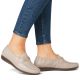 6. Damen-Lederschuhe, bequeme beige Mokassins, Rieker L9354-60