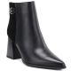 6. Schwarze Damen-Ankle-Boots aus Leder mit hohem Absatz, D&A S.Barski CR62-3477