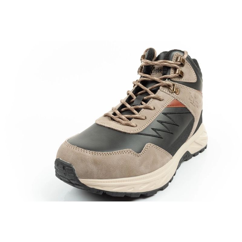 3. Lee Cooper Herren Winter-Wanderstiefel, isoliert, hochknöchelhoch, beige, schwarz