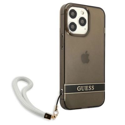 4. Guess GUHCP13LHTSGSK iPhone 13 Pro / 13 6,1" schwarz/schwarz Hardcase Translucent Stap
