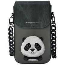 Nimmy Big Eyed Pet 2.0 Panda Handytasche - Schwarz
