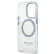 7. Guess Metal Outline MagSafe Hülle für iPhone 13 Pro / iPhone 13 - Blau