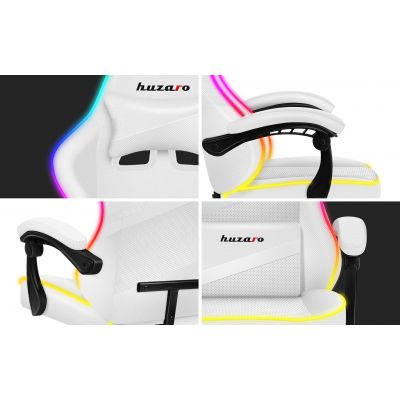7. Huzaro Force 4.4 RGB Weißer Gaming-Stuhl