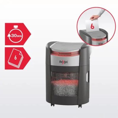 9. Rexel ShredMax AutoFeed+ 150M, Aktenvernichter P5, 150 Blatt, 15-Liter-Auffangbehälter